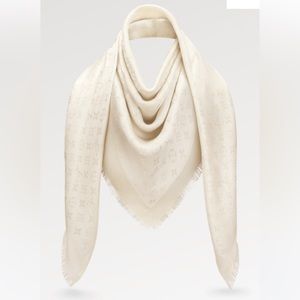 Louis Vuitton monogram silk scarf, ivory